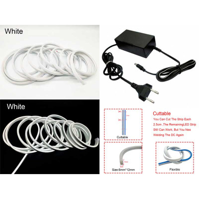 Car decoration neon 5m 12V/220V white